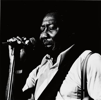 JIM MARSHALL (1936-2010) Muddy Waters in Concert * Group portrait of B. B. King, Muddy Waters, and Bobby Bland.